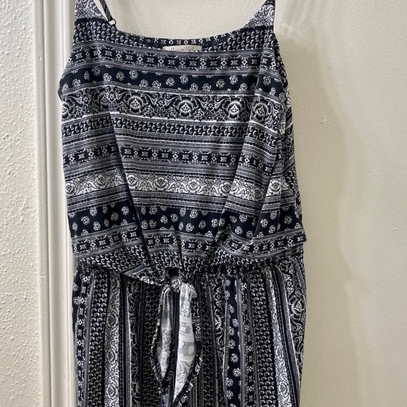 Ultra Flirt Pants - Ultra Flirt Black and White Patterned Romper Size XL